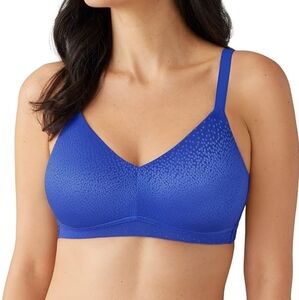 Wacoal Back Appeal Wire Free Wireless Bra Blue Size 34DD 852303 Bralette Lounge